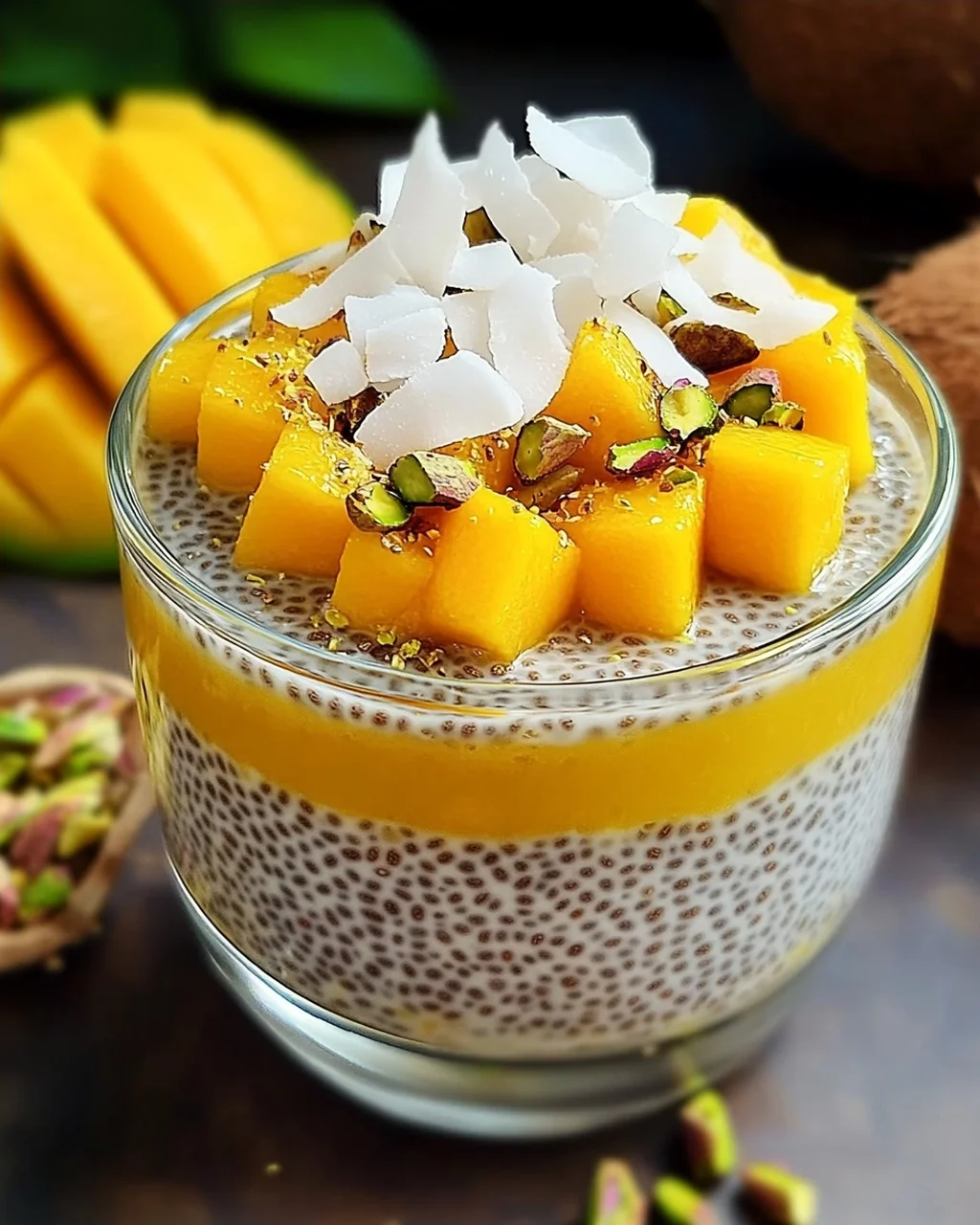 Mango Chia-Samen-Pudding für deinen perfekten Frühstücksstart