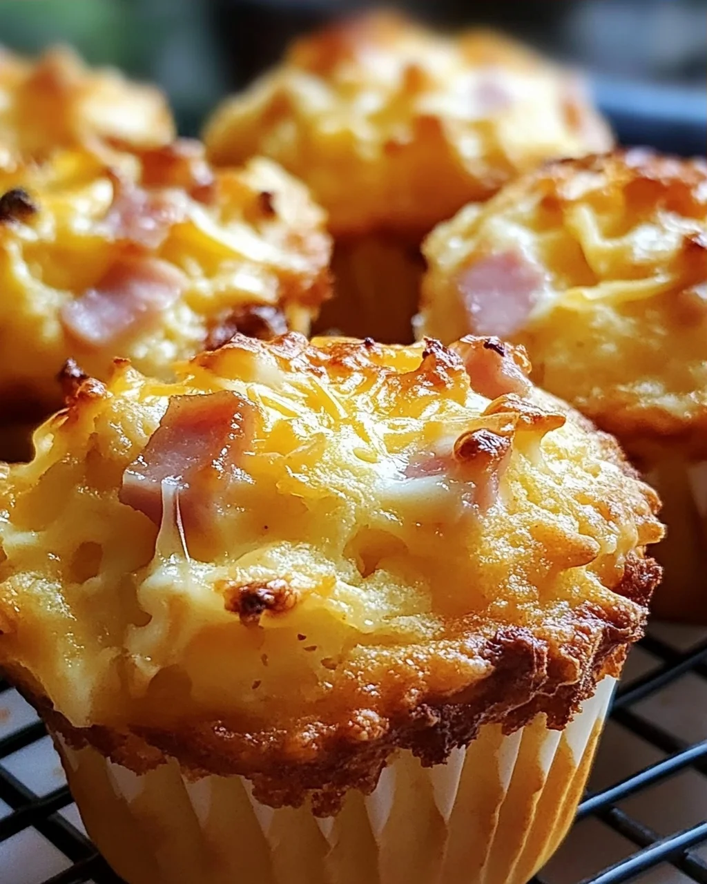 Muffins mit Putenschinken und Käse