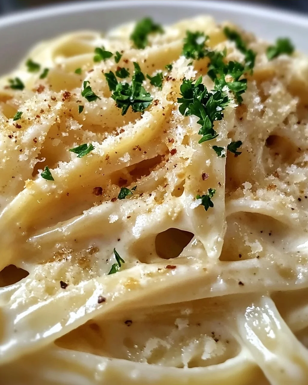 Pasta in Käse Sahne Soße