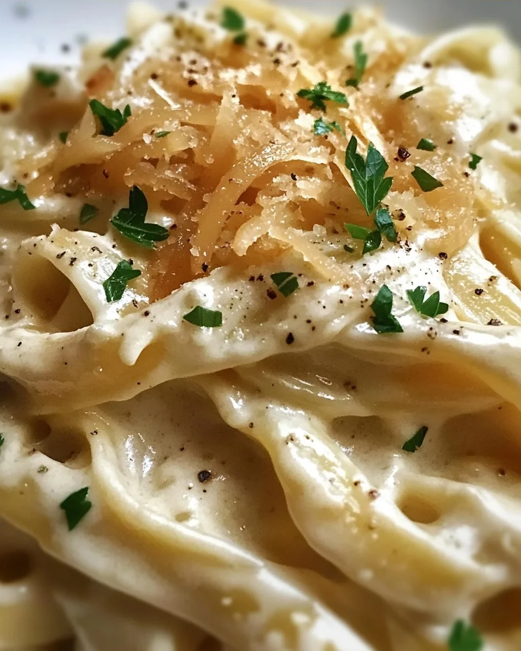 Pasta in Käse Sahne Soße