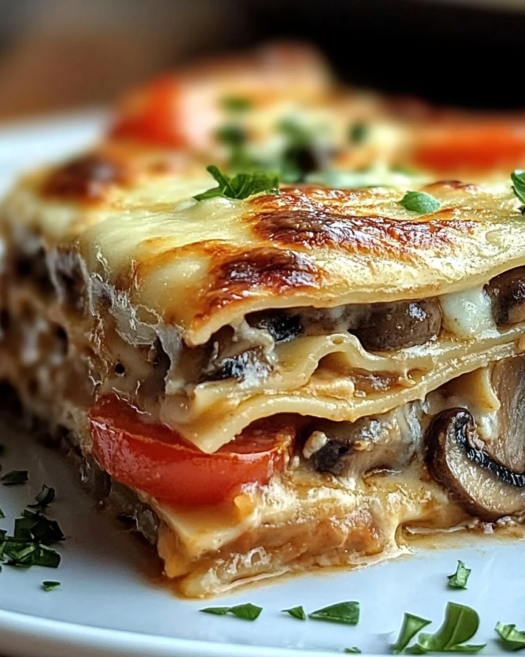 Pilzlasagne mit Traubentomaten – Vegetarischer Genuss
