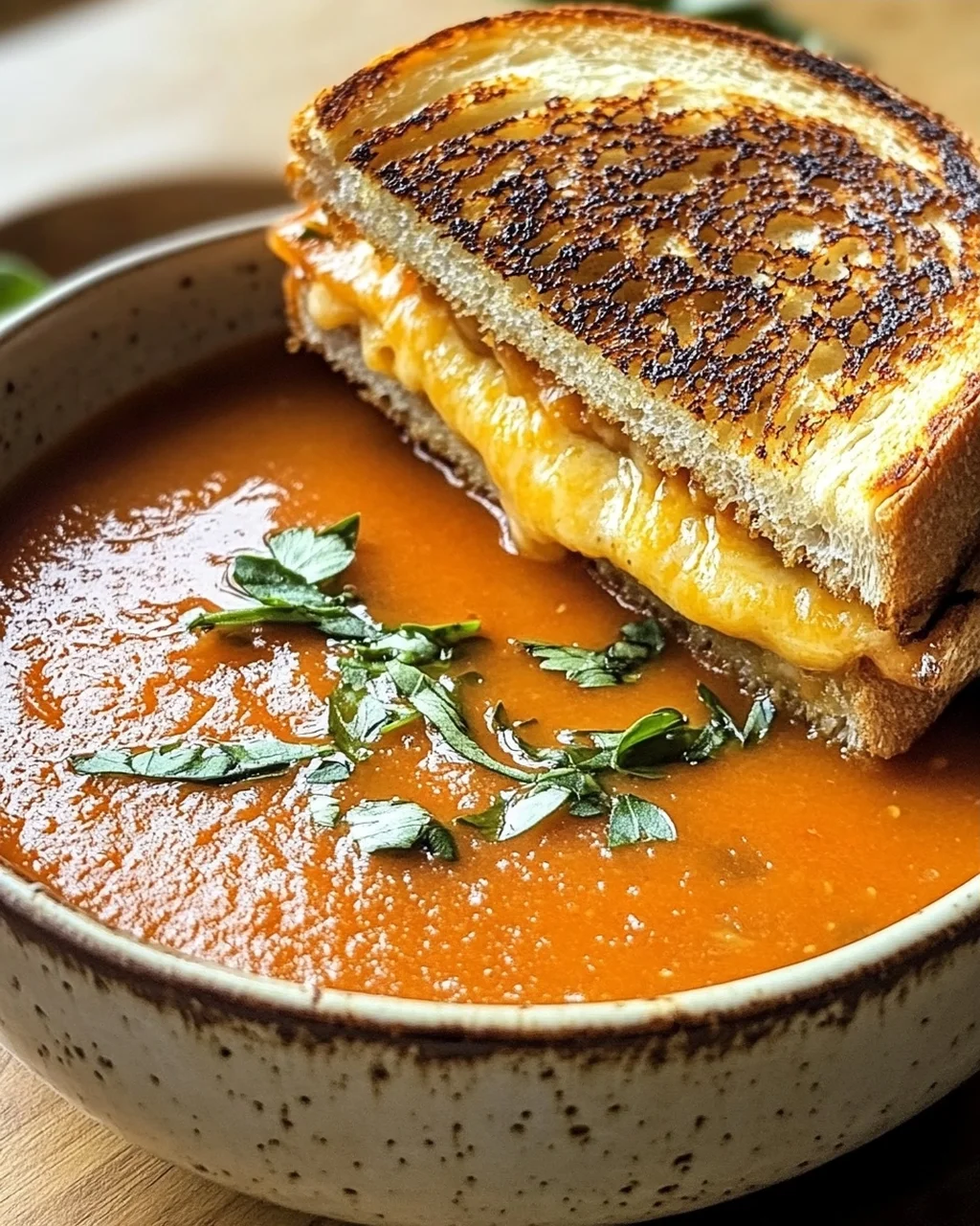 Roasted Tomato Soup mit Grilled Cheese Sandwich