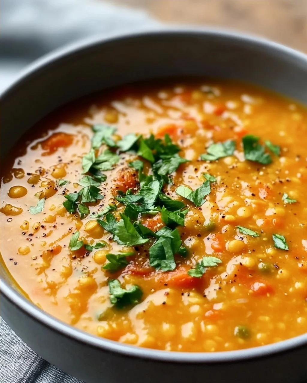 Rote Linsensuppe Kraftig Aromatisch