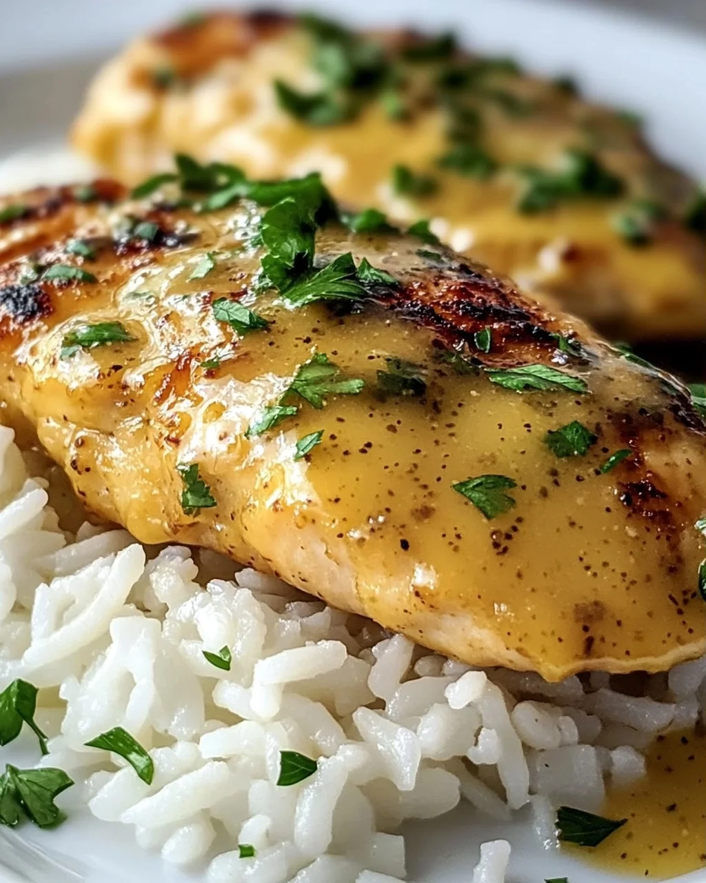 Saftiges Honig-Senf-Hähnchen mit Reis – Schnell & Lecker!
