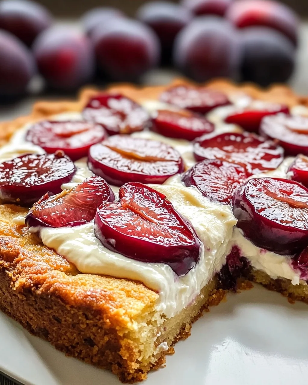 Schneller Zwetschgenkuchen mit Schmandguss
