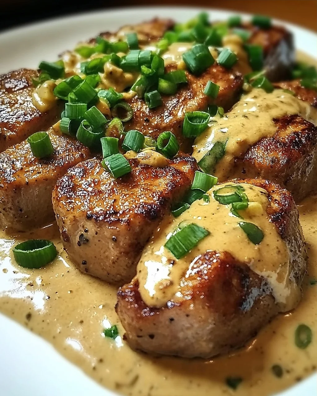 Schweinefilet in cremiger Sahnesauce