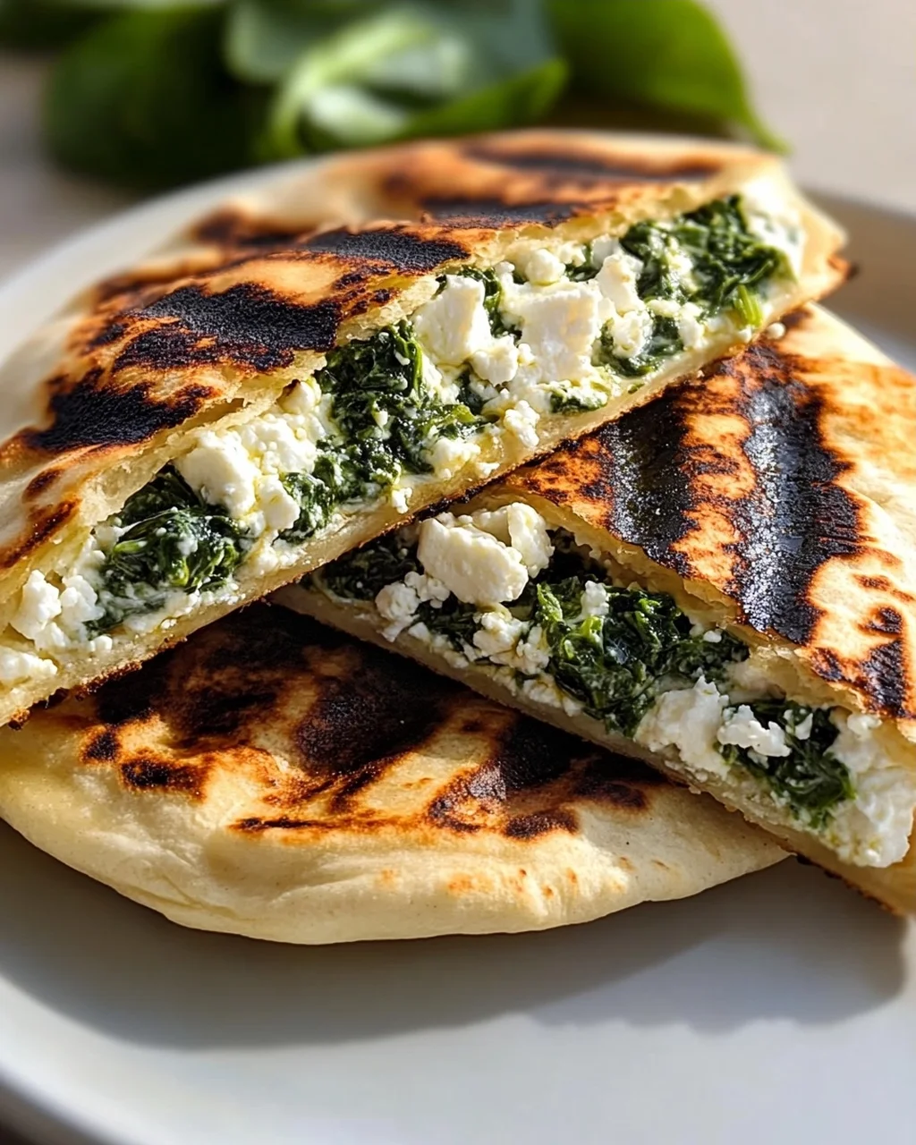 Spinach and Feta Stuffed Grilled Pita – Delicious and Healthy!