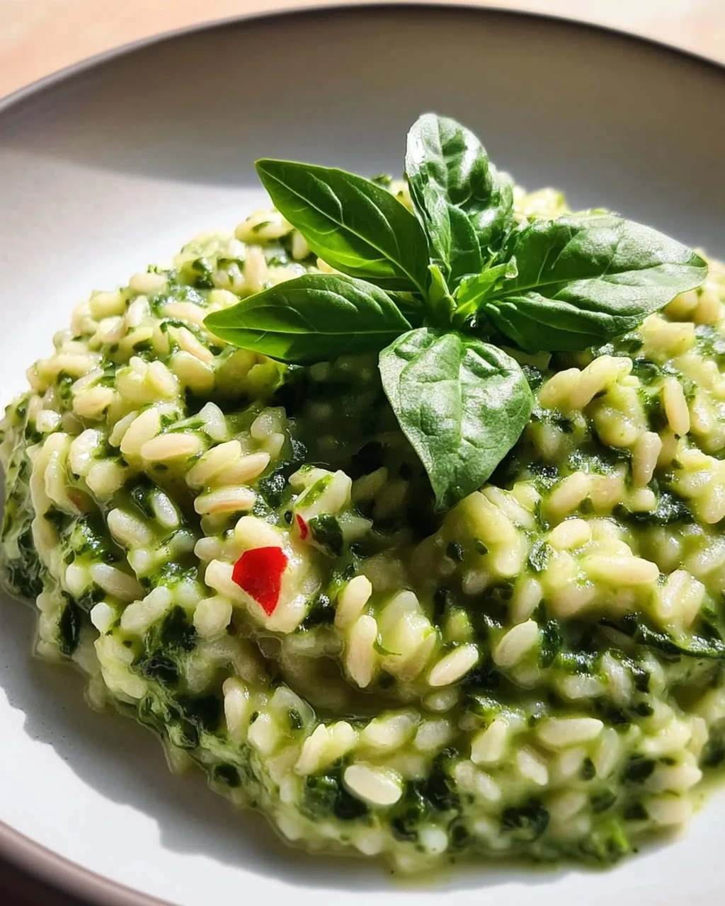 Spinat-Risotto mit frischen Kräutern