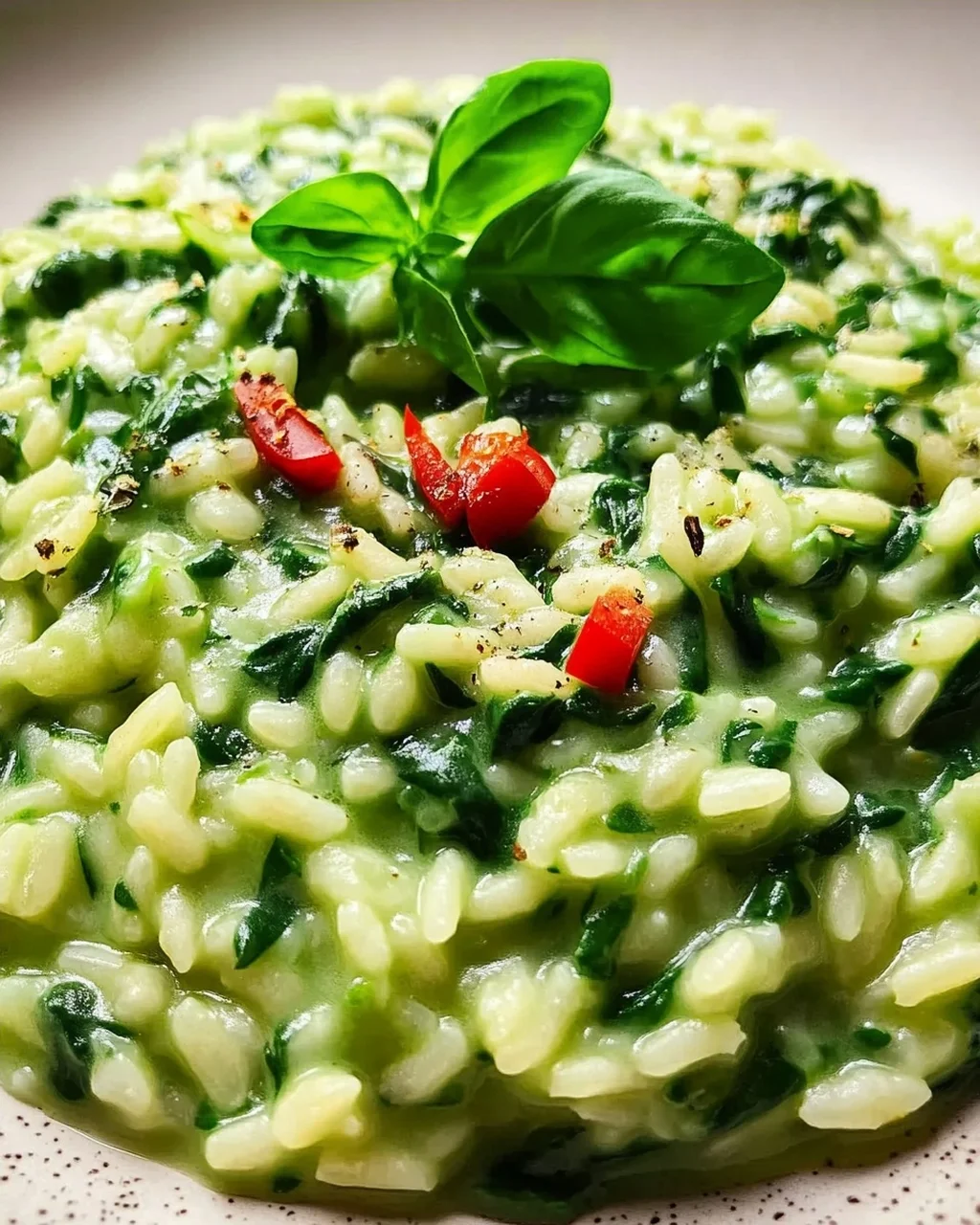 Spinat-Risotto mit frischen Kräutern