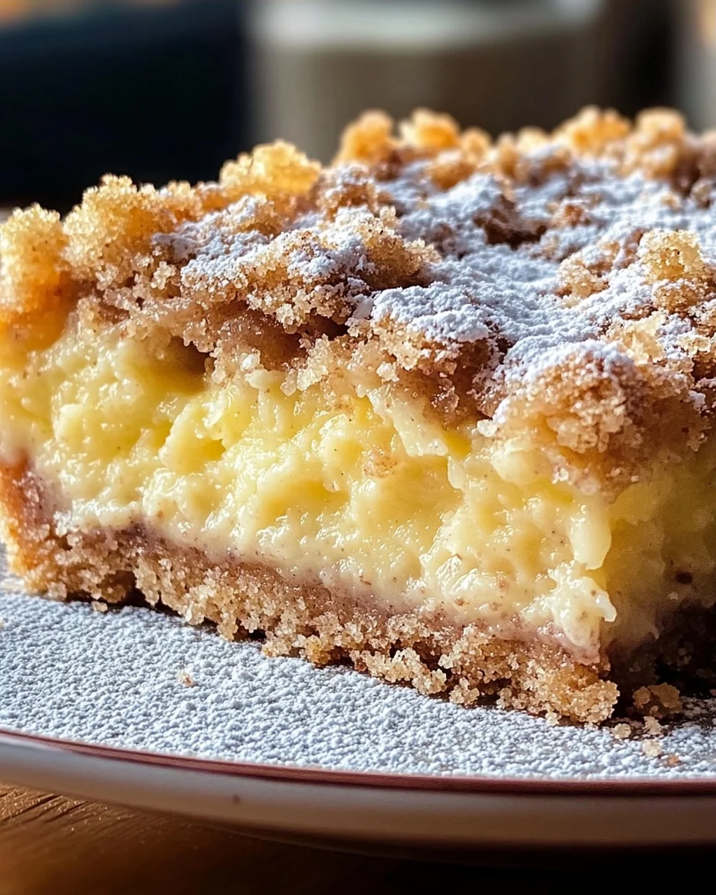 Streuselkuchen mit Pudding vom Blech