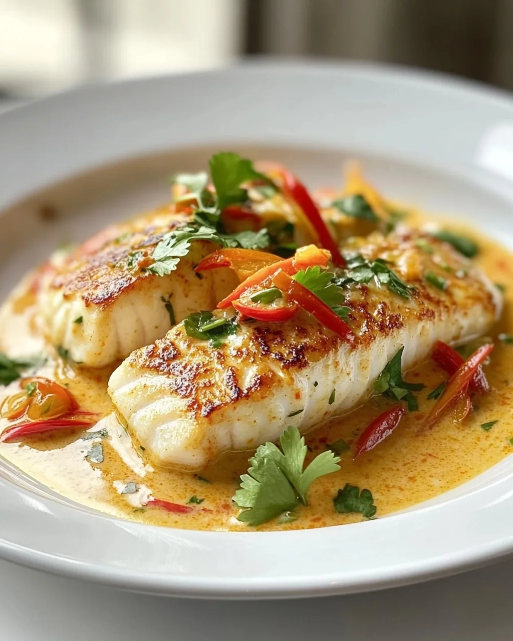 Tropischer Zackenbarsch mit würziger Kokosnuss-Sauce Rezept