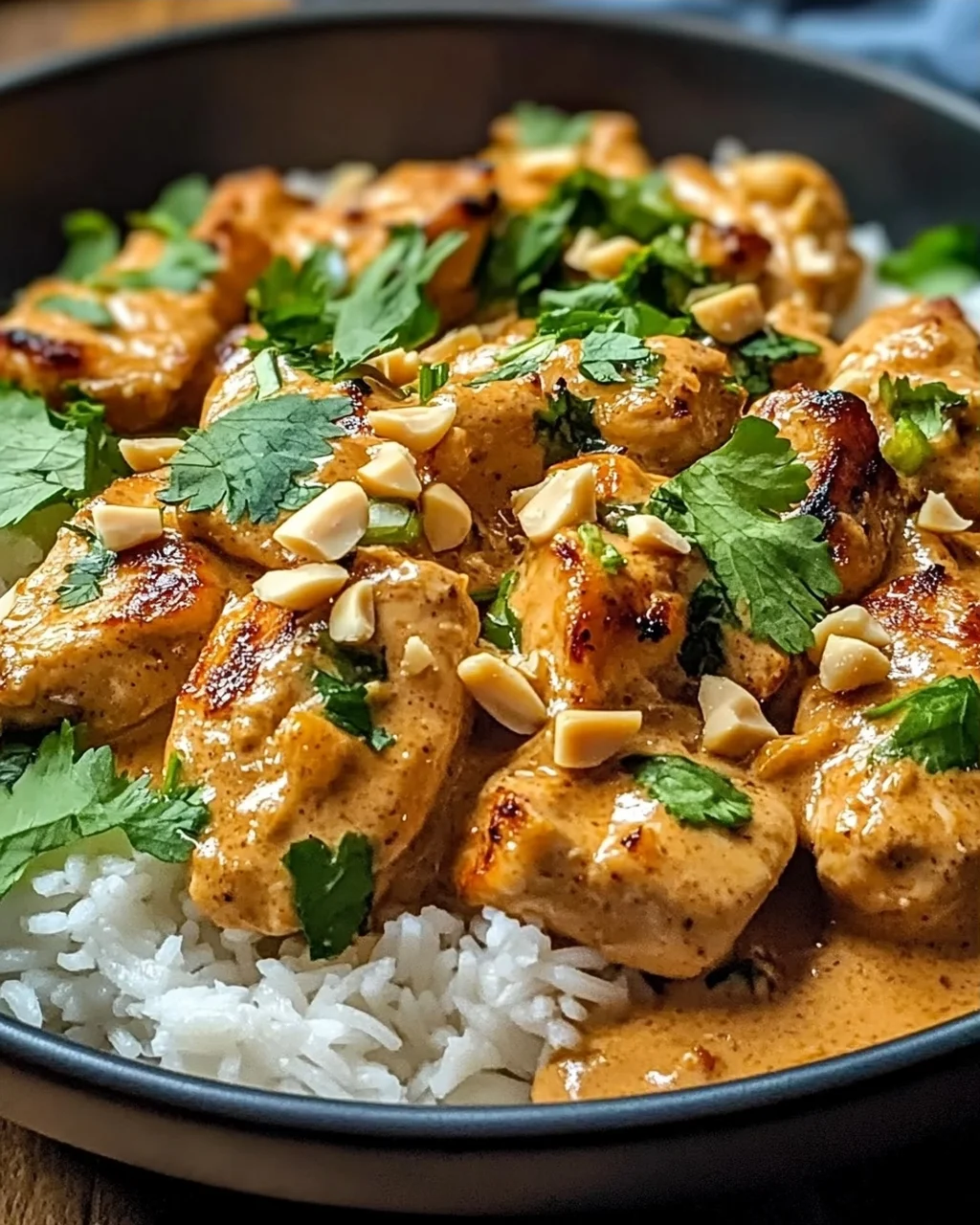 Unwiderstehliches Thai-Erdnuss-Hühnchen in 30 Min